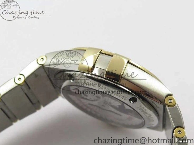 0303 Constellation 38mm SS YG VSF 1:1 Best Edition White Textured Dial on SS YG Bracelet A8500 Super Clone Upgraded 7922